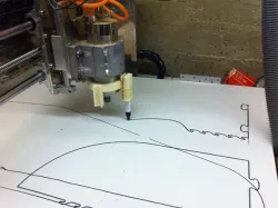 CNC as a plotter - 3D printed penn adapter