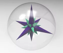 Compass rose 3D
