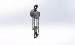 Crane Hook with Chain Assy Modeling 