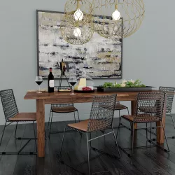 Crate and Barrel Dining Room 3D model