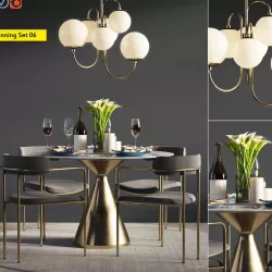 Dinning Set 06 3D model