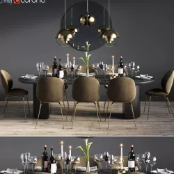 Dinning Set 08 3D model