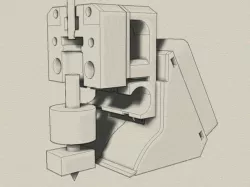 Direct Drive 3mm-GRRF-Hotend Bowden Extruder for Huxley (with removable fan ;-)