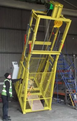 Drop test rig.