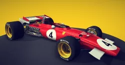 Ferrari F1 1970 Low-poly  3D model