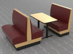 Food Service Seating- Booth Set for Restaurant or Food Service 3D model