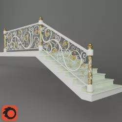 Forged stairs 3D model