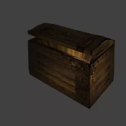 Game asset chest  Low-poly  3D model