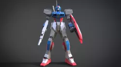 GAT-01 Strike Dagger Low-poly  3D model