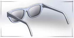 Glasses for print with simple hinge