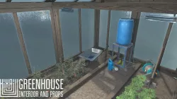 Greenhouse - interior and props Low-poly  3D model