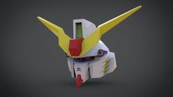 Gundam Deathscythe Head Low-poly  3D model