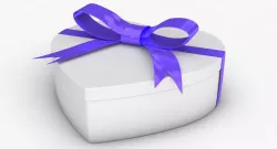 Heart Gift Box Realistic Model 3D model