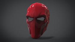 Helmet Red Hood Low-poly  3D model