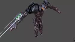 Humanoid sci-fi alien lizard Low-poly  3D model