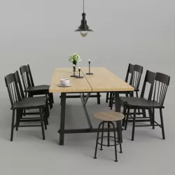IKEA dining room set 01 3D model
