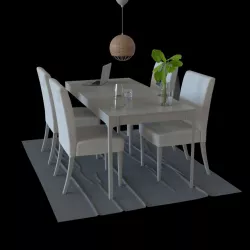 IKEA dining room set 02 3D model