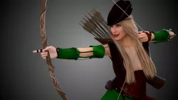 Lady Robin Hood 3D model
