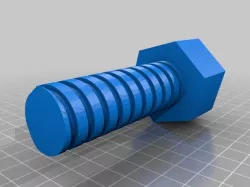 large hex bolt and nut with square thread