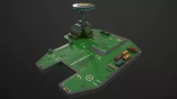 Low poly sci fi airport environment asset Low-poly  3D model