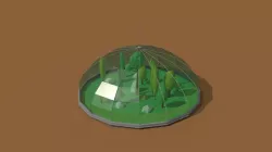 Low Poly Scifi Greenhouse Low-poly  3D model
