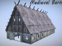 Medieval Barn Low-poly  3D model