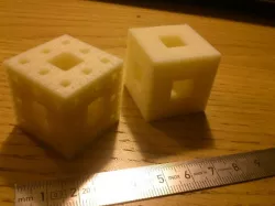 Menger sponge cube fractal