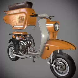 Moped Vyatka Elektron USSR 1974 GAME-READY Low-poly  3D model
