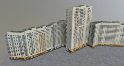 Moscow House Building01 Low-poly  3D model