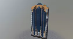 Moscow House Building05 Low-poly  3D model