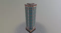 Moscow House Building41 Low-poly  3D model