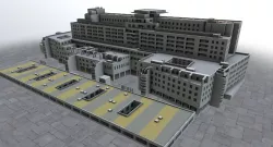Nice Centre Hospitaler Low-poly  3D model