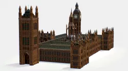 Palace of Westminster House Of Parlament 3d models Low-poly  3D model