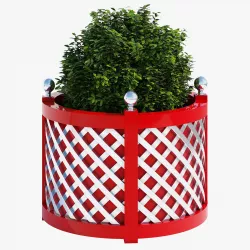 Round treillage planters 5 3D model