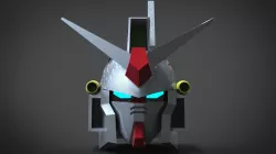 RX-78 GP01 Gundam-Full Burnen Head Low-poly  3D model