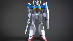 RX-78 GP01 Gundam-Full Burnen Low-poly  3D model