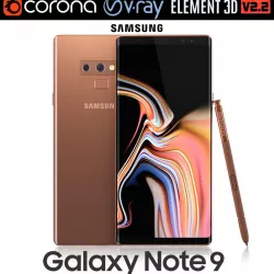 Samsung GALAXY Note 9 Metallic Copper 3D model