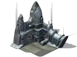 Sci Fi Building-Airport 01 3D model