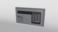 Security Keypad with Digital Readout Low-poly  3D model