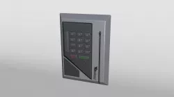 Security Keypad with Magnetic Stripe Card Reader Low-poly  3D model