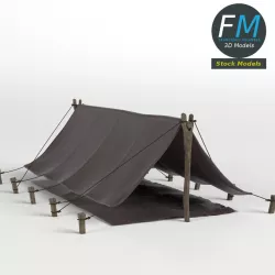 Simple Pup Tent 3D model
