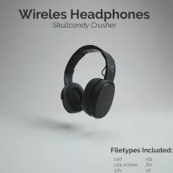 Skullcandy Crusher Wireless Headphone Low-poly  3D model