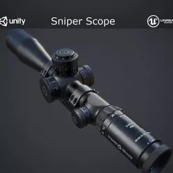 Sniper Scope Low-poly  3D model