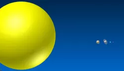 Solar system if Earth 1mm