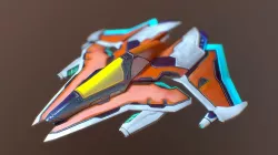 spaceship ONE Low-poly  3D model