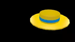 Straw hat voxel 3D model