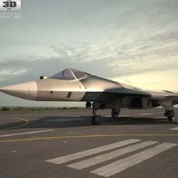 Sukhoi PAK FA T-50 3D model