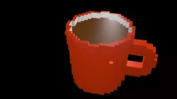 Tea cup voxel 3D model