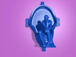The Thinker at the Fountain