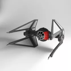 TIE-Interceptor First Order Star Wars 3D model